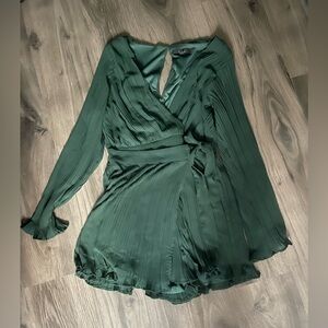 Lulus Embrace Your Beauty Dark Green Romper